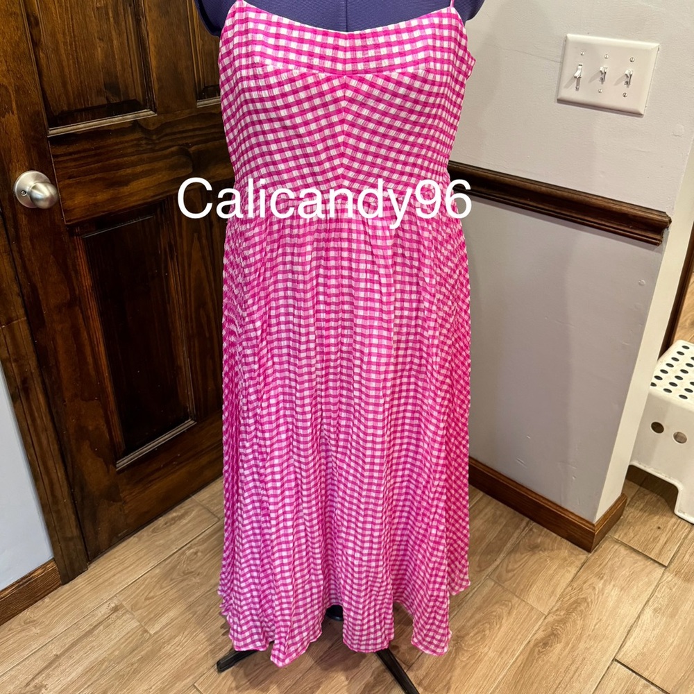 New Pink & White Gingham Dress